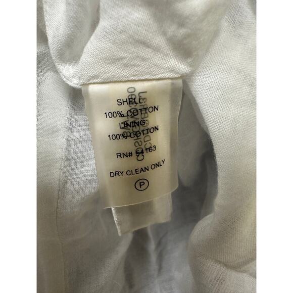 Calvin Klein Size 0 Blue White Striped Fit Flare Knee Dress Picnic Cottagecore - Picture 13 of 14